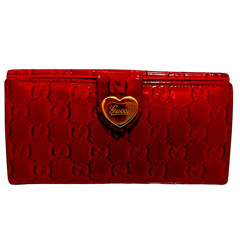 🌹 GUCCI 🌹 Red Leather Long Wallet